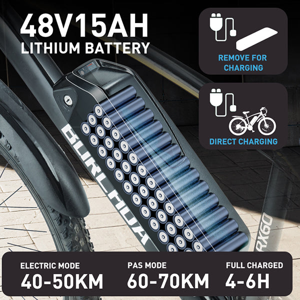 (Pre-sale) BURCHDA-RX60-27.5 inch mountain E-bike 2.8 tires