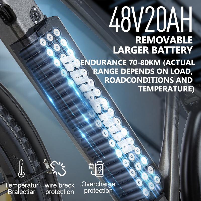 (Pre-sale) BURCHDA-RX70-27.5 inch mountain e-bike 2.8 tires