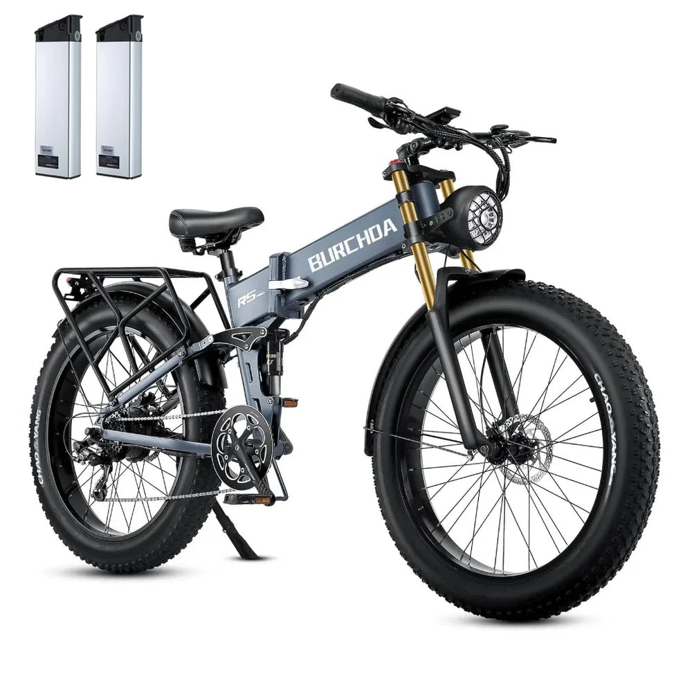 BURCHDA-R5pro-26 inch soft tail snow electric bike 4.0 tire