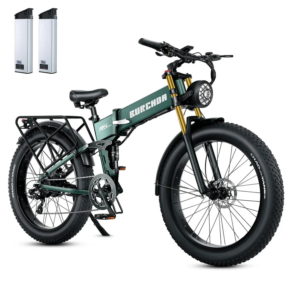 BURCHDA-R5pro-26 inch soft tail snow electric bike 4.0 tire